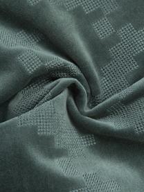 Cojín de terciopelo texturizado Twisted Brooklyn, con relleno, Funda: 100% terciopelo de algodó, Azul verdoso, An 45 x L 45 cm