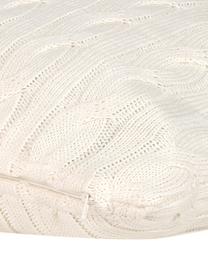 Federa arredo fatta a maglia Ida, 100% cotone, Crema, Larg. 40 x Lung. 40 cm