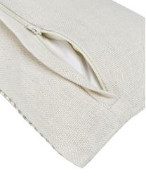Housse de coussin rectangulaire Relax, 100 % coton, certifié GRS, Vert, blanc crème, larg. 30 x long. 60 cm