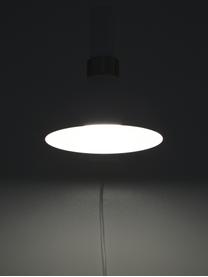 Grote dimbare wandlamp Larry met stekker, Lampenkap: gelakt messing, Frame: messing, Wit, chroomkleurig, D 41 x H 24 cm