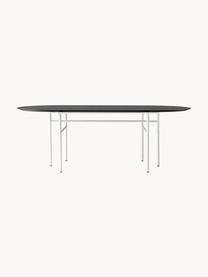 Table ovale Snaregade, 210 x 95 cm, Bois anthracite enduit, gris clair, larg. 210 x prof. 95 cm