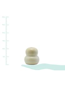 Kleine handgefertigte Vase Bobbles aus Steingut, Steingut, Beige, Hellgrün, Ø 9 x H 11 cm