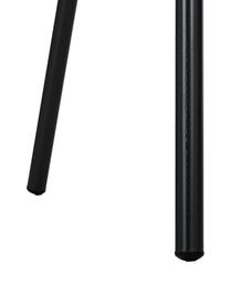 Sedia con braccioli e gambe in metallo Claire, Seduta: materiale sintetico, Gambe: metallo verniciato a polv, Nero, Larg. 60 x Prof. 54 cm