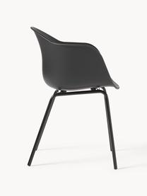 Fauteuil design Claire, Noir, larg. 60 x prof. 54 cm