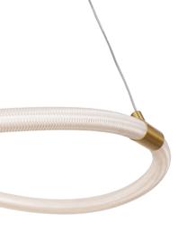 Suspension LED ronde silicone Cerelia, Blanc, couleur dorée