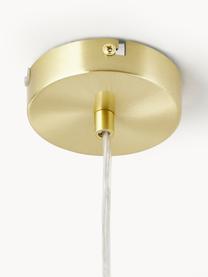 Pendelleuchte Bao aus Glas, Lampenschirm: Glas, Baldachin: Metall, galvanisiert, Goldfarben, Ø 30 x H 90 cm