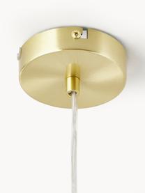 Hanglamp Bao van glas, Lamp: vermessingd metaal, Goudkleurig, Ø 30 x H 90 cm