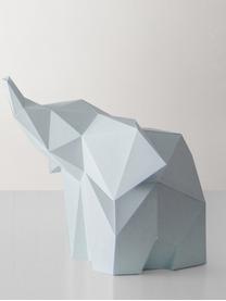 Tafellamp Baby Elephant, bouwpakket van papier, Lampenkap: papier, 160 g/m², Fitting: MDF, kunststof, Lichtblauw, 23 x 24 cm