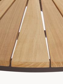 Kulatý zahradní stůl z teakového dřeva Hard & Ellen, různé velikosti, Teakové dřevo, antracitová, Ø 110 cm, V 73 cm