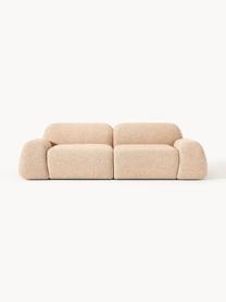 Modulares Sofa Wolke (3-Sitzer) aus Bouclé, Bezug: Bouclé (96 % Polyester, 4, Füße: Kunststoff Dieses Produkt, Bouclé Orange, B 256 x T 118 cm