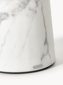 Stół do jadalni o wyglądzie marmuru Disc, Ø 70 cm, Blat: płyta pilśniowa średniej , Biały, o wyglądzie marmuru, Ø 70 cm