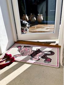 Ręcznie tuftowany dywan z wełny Pink Tiger, 100% wełna

Włókna dywanów wełnianych mogą nieznacznie rozluźniać się w pierwszych tygodniach użytkowania, co ustępuje po pewnym czasie, Jasny beżowy, czerwony, czarny, jasny brązowy, S 52 x D 90 cm (Rozmiar XXS)