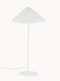 Grote bureaulamp Neron, Decoratie: vermessingd metaal, Wit, B 57 x H 56 cm