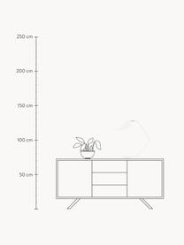 Grote bureaulamp Neron, Decoratie: vermessingd metaal, Wit, B 57 x H 56 cm