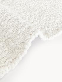 Handgewebter Kurzflor-Teppich Leah, 88 % Polyester, 12 % Jute, GRS-zertifiziert, Weiß, B 80 x L 150 cm (Größe XS)