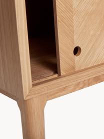 Konzolový stolík z dubového dreva Herringbone, Dubové drevo, Š 90 x H 90 cm
