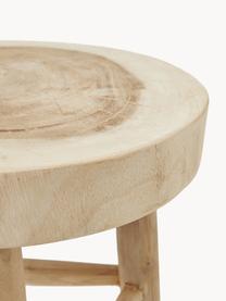 Tabouret rond en bois de mungur Beachside, Bois de munguier recyclé, matière brute, Bois de munguier, Ø 35 x haut. 50 cm