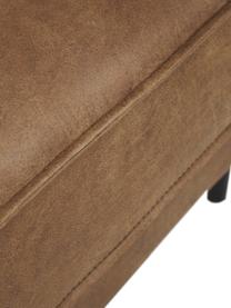 Sofa-Hocker Hunter aus recyceltem Leder, Bezug: 70% recyceltes Leder, 30%, Gestell: Massives Kiefernholz, FSC, Leder Braun, B 85 x T 70 cm