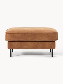 Sofa-Hocker Hunter aus recyceltem Leder, Bezug: 70% recyceltes Leder, 30%, Gestell: Massives Kiefernholz, hoc, Leder Braun, B 85 x T 70 cm