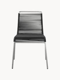 Gartenstuhl Teglgård, Sitzfläche: Schnur, Gestell: Metall, beschichtet, Hellbraun, Silberfarben, B 58 x T 65 cm