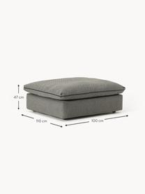 Pouf Felix, Tissu anthracite, larg. 100 x prof. 110 cm