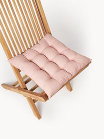 Poduszka na krzesło Ava, 2 szt., Tapicerka: 100% bawełna, Blady różowy, S 40 x D 40 cm