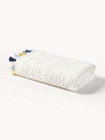 Ręcznik z weluru z frędzlami Tallulah, Kremowobiały, wielobarwny, Ręcznik do rąk, S 50 x D 100 cm
