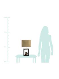 Lámpara de mesa Scala, Pantalla: poliéster, Cable: plástico, Dorado, marrón, An 30 x Al 54 cm