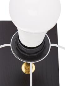 Tischlampe Scala aus Buchenholz, Lampenschirm: Polyester, Lampenfuß: Buchenholz, lackiert, Goldfarben, Braun, 30 x 54 cm