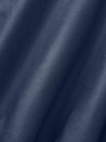 Sábana bajera de satén Comfort, Azul oscuro, Cama 90 cm (90 x 200 x 35 cm)
