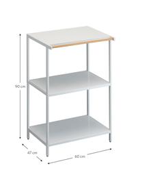 Petite étagère industrielle en métal blanc Killy, Blanc, larg. 60 x haut. 90 cm