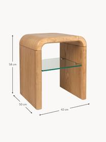 Odkladací stolík z kaučukového dreva Brave, Kaučukovníkové drevo, Š 42 x V 58 cm