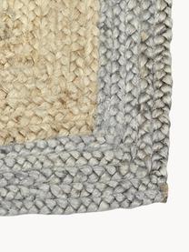 Tapis en jute fait main Shanta, 100 % jute, Brun, gris, larg. 160 x long. 230 cm (taille M)