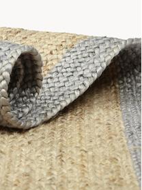 Handgemaakt juten vloerkleed Shanta, 100% jute, Bruin, grijs, B 160 x L 230 cm (maat M)