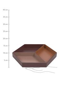 Deko-Tablett-Set Elides aus Metall, 3-tlg., Metall, beschichtet, Brauntöne, Set mit verschiedenen Grössen