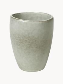 Handgemachter Becher Nordic Marsh, Steingut, glasiert, Salbeigrün, gesprenkelt, Ø 8 x H 10 cm, 250 ml