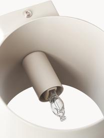 Kleine wandlamp Roda, Lampenkap: gepoedercoat ijzer, Lichtbeige, B 10 x H 10 cm