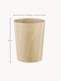 Papelera redonda de madera Wilo, Madera, Madera clara, Ø 24 x Al 30 cm, 9 L