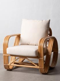 Poltroncina in rattan Fennel, Rivestimento: poliestere, Struttura: rattan, Marrone, Larg. 83 x Prof. 77 cm