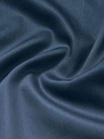 Funda de almohada de satén Yuma, Azul oscuro, An 45 x L 110 cm