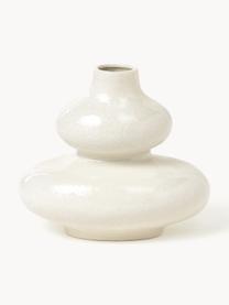 Vase Sakai, H 23 cm, Steinzeug, glasiert, Off White, B 26 x H 23 cm