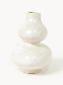 Vase Sakai, H 23 cm, Steinzeug, glasiert, Off White, B 26 x H 23 cm