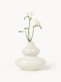 Vase Sakai, H 23 cm, Steinzeug, glasiert, Off White, B 26 x H 23 cm