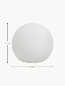 Lámpara solar LED para exterior Buly, con cambio de color y mando a distancia, Lámpara: polietileno, Cable: plástico, Blanco, Ø 50 x Al 44 cm