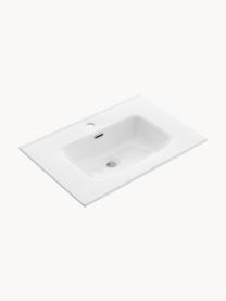 Set lavabo Iris 4 pz, Manico: alluminio rivestito, Lampada: alluminio rivestito, Superficie dello specchio: lastra di vetro, Bianco, Set in varie misure