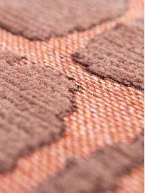 Teppich Perriers mit Hoch-Tief-Effekt, 100 % Polyester, Terrakotta, B 80 x L 150 cm (Größe XS)