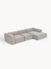 Modulares Ecksofa Lennon aus Bouclé, Bezug: Bouclé (100 % Polyester) , Gestell: Massives Kiefernholz, Spe, Bouclé Taupe, B 327 x T 180 cm, Eckteil links