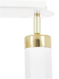 Faretti da soffitto Joker, Paralume: metallo verniciato, Bianco ottone, Larg. 36 x Alt. 13 cm