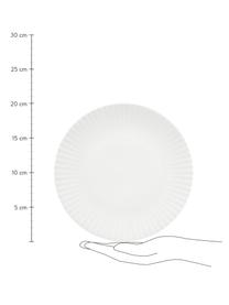 Assiette à dessert blanche Fine Bone China Nala, 2 pièces, Blanc