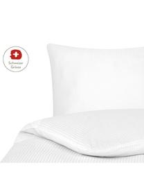Satinstreifen-Bettdeckenbezug Stella in Weiss, Webart: Satin Fadendichte 250 TC,, Weiss, B 200 x L 210 cm